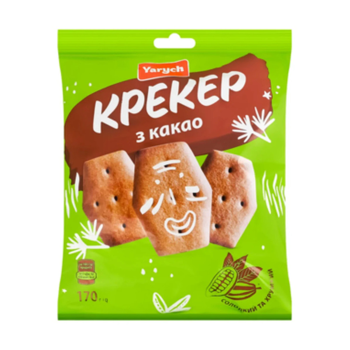 Yarych Krekry s kakaem , 170g/21ks