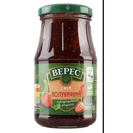 TM Veres Džem jahodový, 385 g/12 ks
