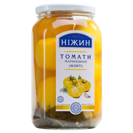 TM Nezhyn Rajčata marinovaná žluta, 920g/12ks