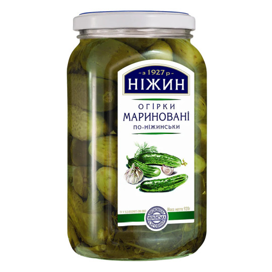 TM Nezhyn Konzervovaný okurky na nežinský způsob, 920g/12ks