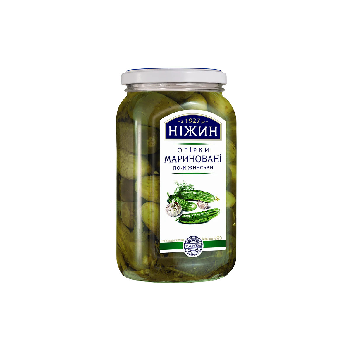 TM Nezhyn Konzervovaný okurky na nežinský způsob, 920g/12ks