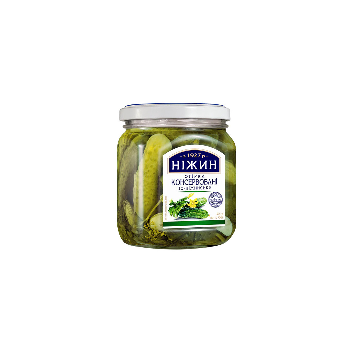 TM Nezhyn Marinované okurky na nežinský způsob, 450g/12ks