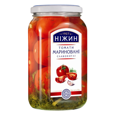 TM Nezhyn Marinované rajčata, 920g/12ks