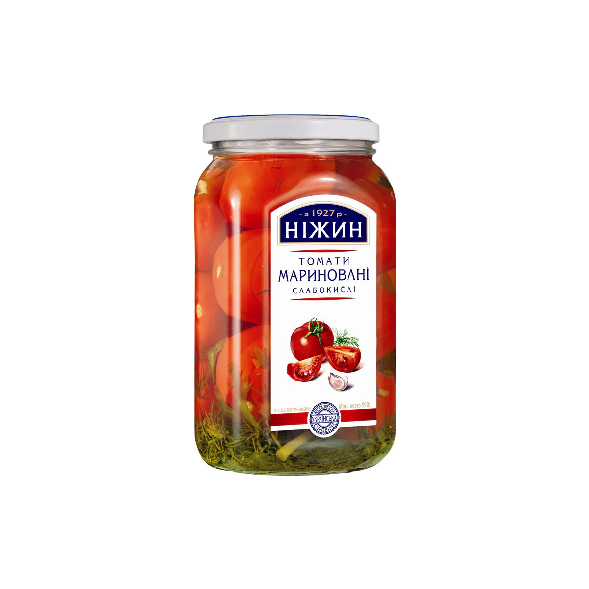 TM Nezhyn Marinované rajčata, 920g/12ks