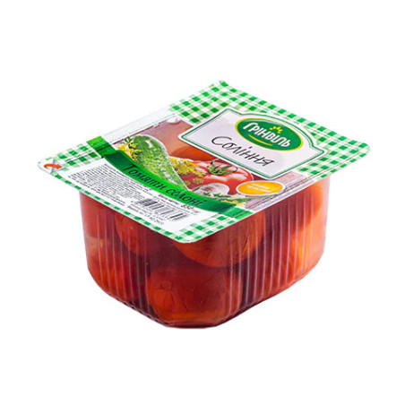 TM Grinvil Nakládana červená solená rajčata, 850g/12ks