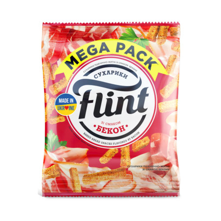Flint Suchariky s příchutí anglické slaniny (bakon), 110g /40 ks