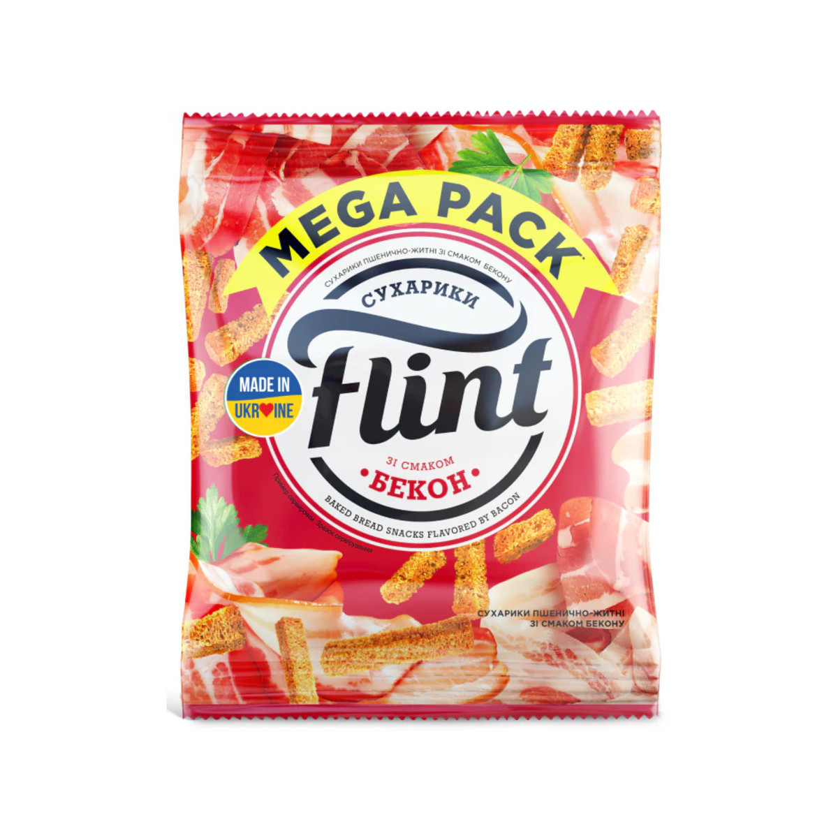 Flint Suchariky s příchutí anglické slaniny (bakon), 110g /40 ks