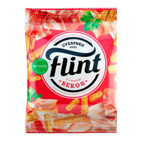 Flint Suchariky s příchutí anglické slaniny (bakon), 70g /65 ks