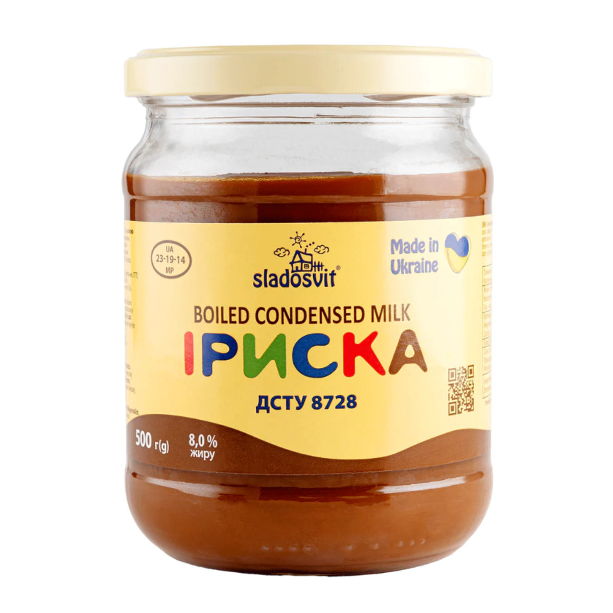 Sladosvit IRISKA vyrobek s Kondenz plnotuč. mléka vařené, 8,5%, tuk(sklo) 500g/12ks