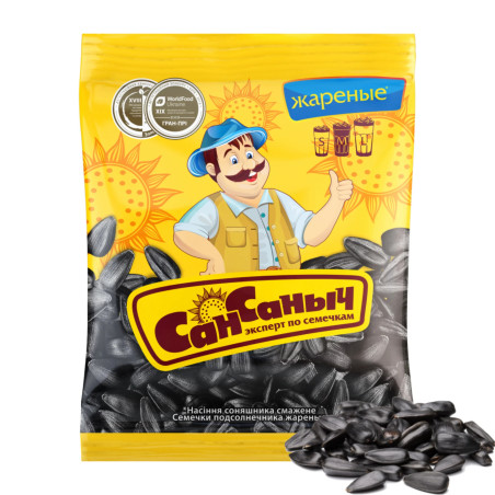 San Sanyč Slunečnicová semínka neloupaná pražená, 285g/18ks