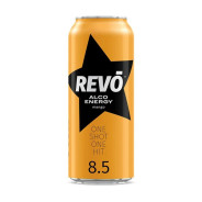 Revo Mango alkoholický energetický nápoj 8,5%, plech 0,5l/24ks