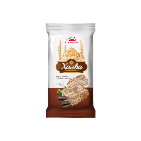 ES Sonečko Halva slunečnicová "Zebra s kakaem", 210 g/20 ks