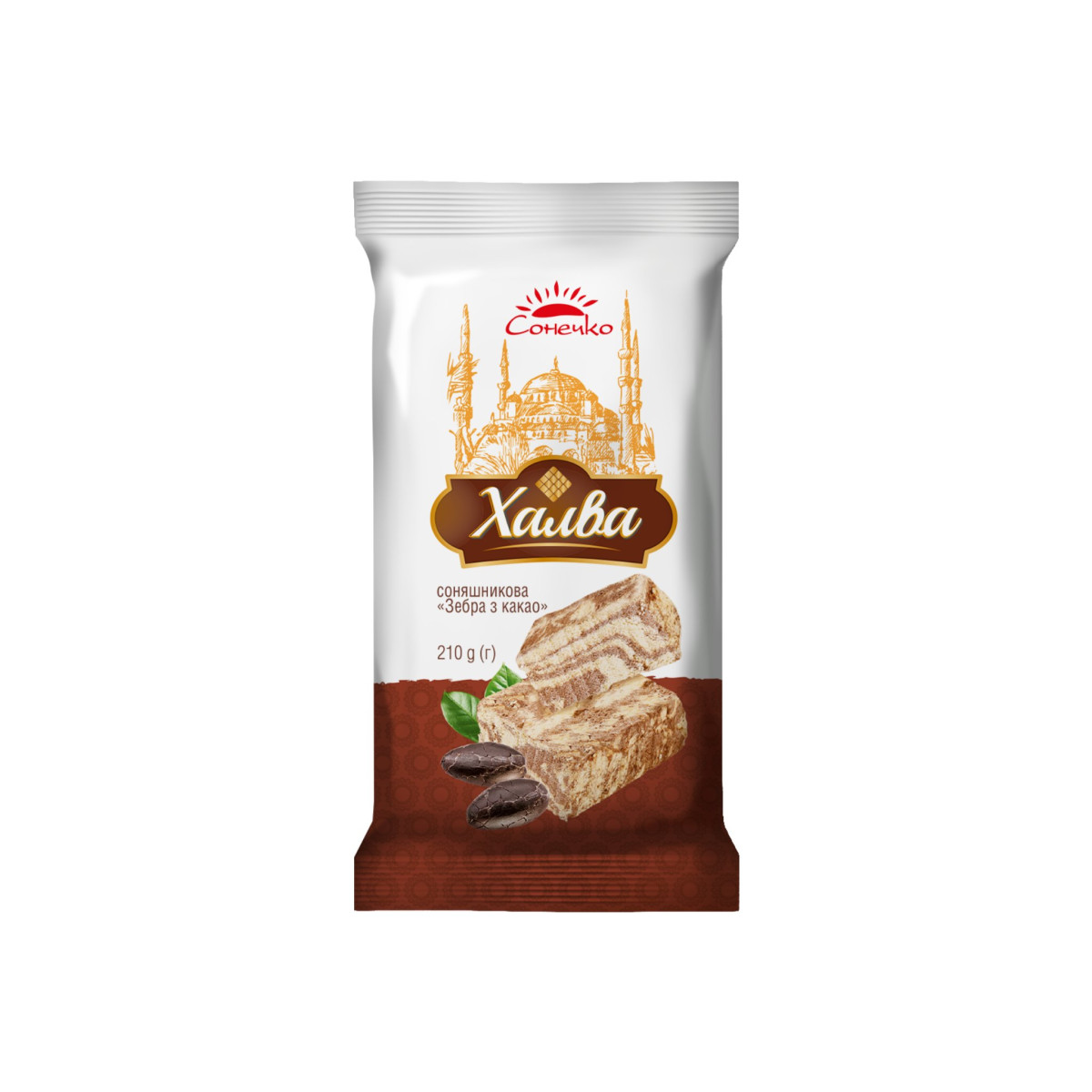 ES Sonečko Halva slunečnicová "Zebra s kakaem", 210 g/20 ks