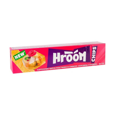 Flint Chipsy destičky bramborové "HROOM!" s příchutí sulcu s křenem, 50g /56 ks