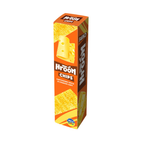 Flint Chipsy destičky bramborové "HROOM!" s příchutí sýra, 50g /56 ks