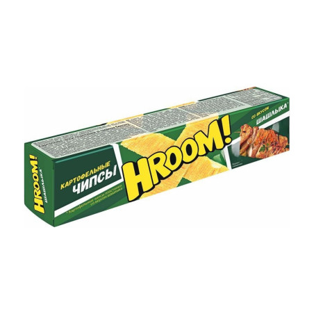 Flint Chipsy destičky bramborové "HROOM!" s příchutí šašliku, 50g /56 ks