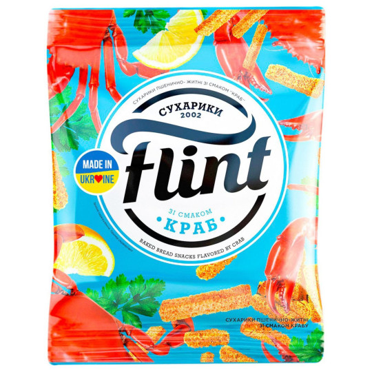 Flint Suchariky s příchutí kraba, 70g /65 ks