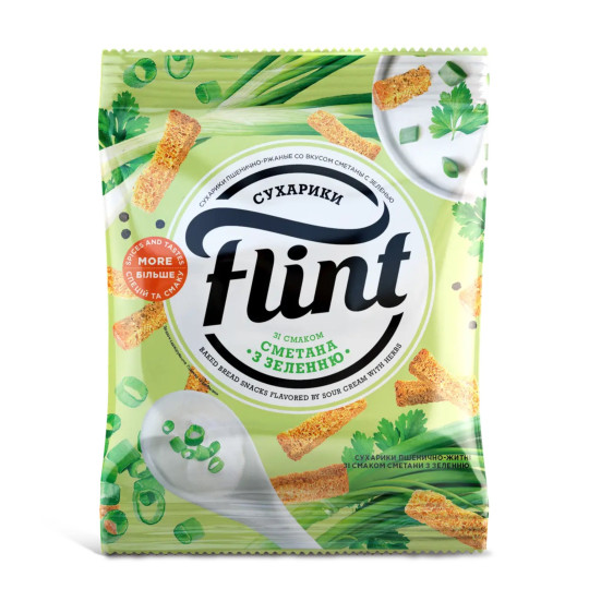 Flint Suchariky s příchutí zakysané smetany a bylinek, 70g /65 ks