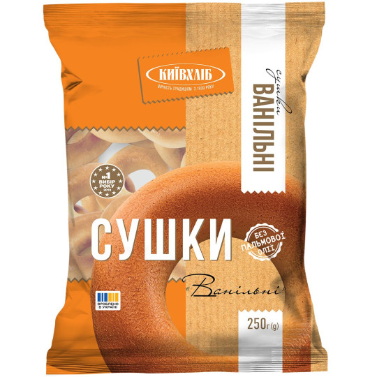 KievChlib Preclíky vanilkové, 250g /16ks