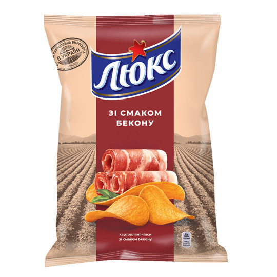 LUX Chipsy bramborové s příchutí bekona, 125 g/22 ks