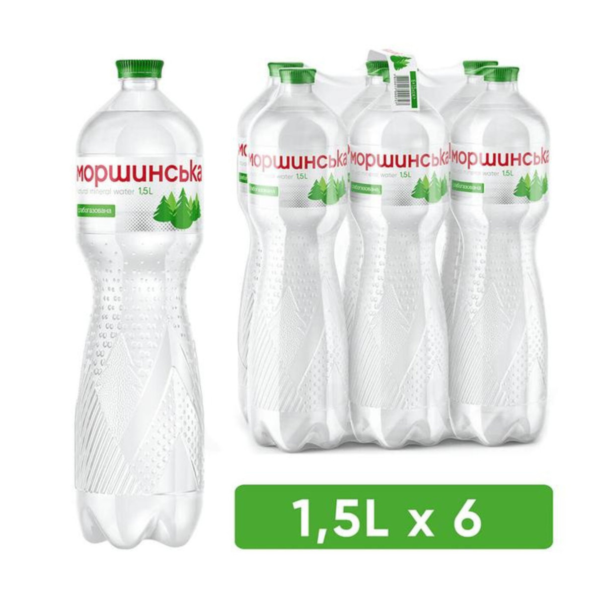Morshynskaya Přírodní minerální voda perlivá, 1,5l/6ks