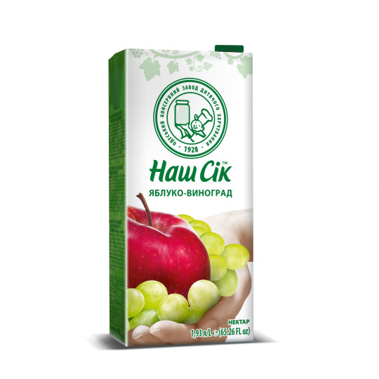 "Náš sik" Nápoj z jablek a hroznů, t/p, 1,93 L/6kus