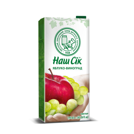 "Náš sik" Nápoj z jablek a hroznů, t/p, 1,93 L/6kus