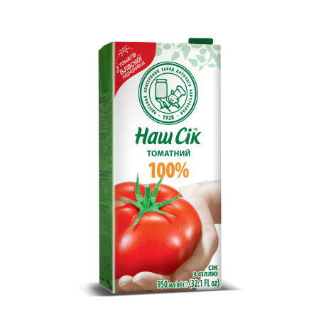 "Náš sik" Rajčatová šťáva se solí, t/p, 0,95 L/12kus