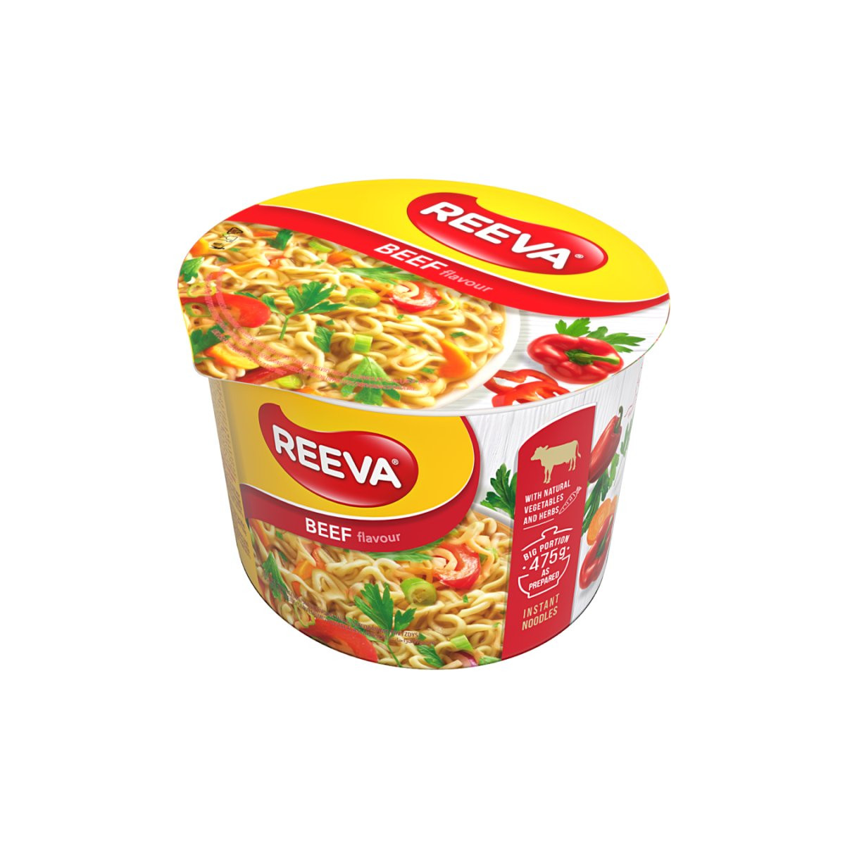 Reeva Instantní nudle hovezi box, 75g/24ks