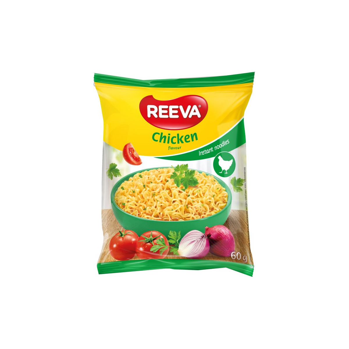 Reeva Instantní nudle palivé kurecí, 60g/60ks