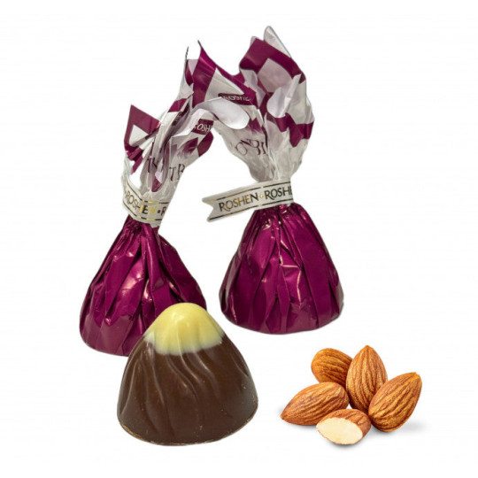 Roshen Bonbóny "Mont Blanc s drcenými mandlemi", 1kg/4kg baleni