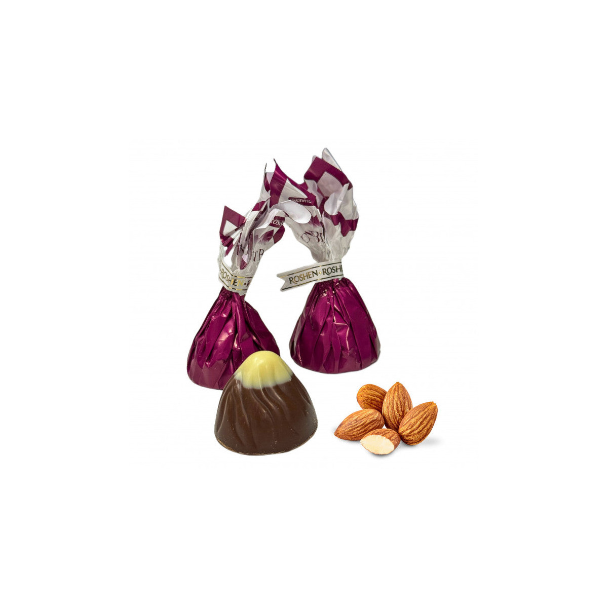 Roshen Bonbóny "Mont Blanc s drcenými mandlemi", 1kg/4kg baleni