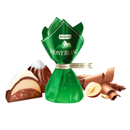 Roshen Bonbóny "Mont Blanc s drceným lískovým ořechem", 1 kg/4kg
