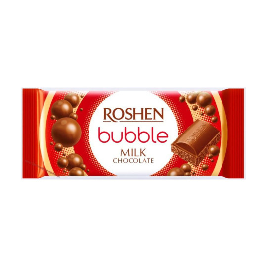 Roshen Čokoláda mléčná s bublinkami, 80g / 20ks