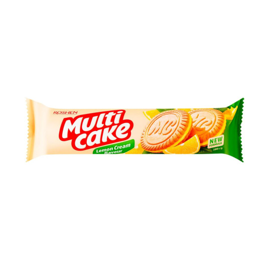 Roshen Sušenky "Multicake" s náplní "Citronový krem", 180g/28ks