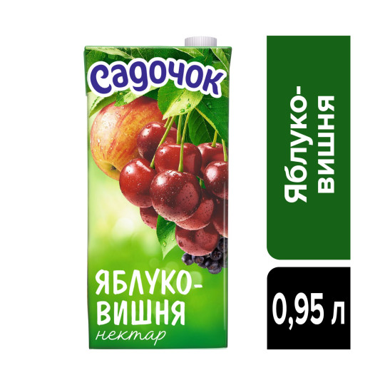Sadočok Nektar Jablečno-višňový, 950ml/12ks