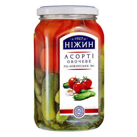 TM Nezhyn "Assorti okurky a rajčata na nežinský způsob №1", 920g/12ks