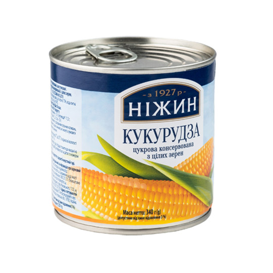 TM Nezhyn Konzervovaná kukuřice cukrová, 340 g/12ks