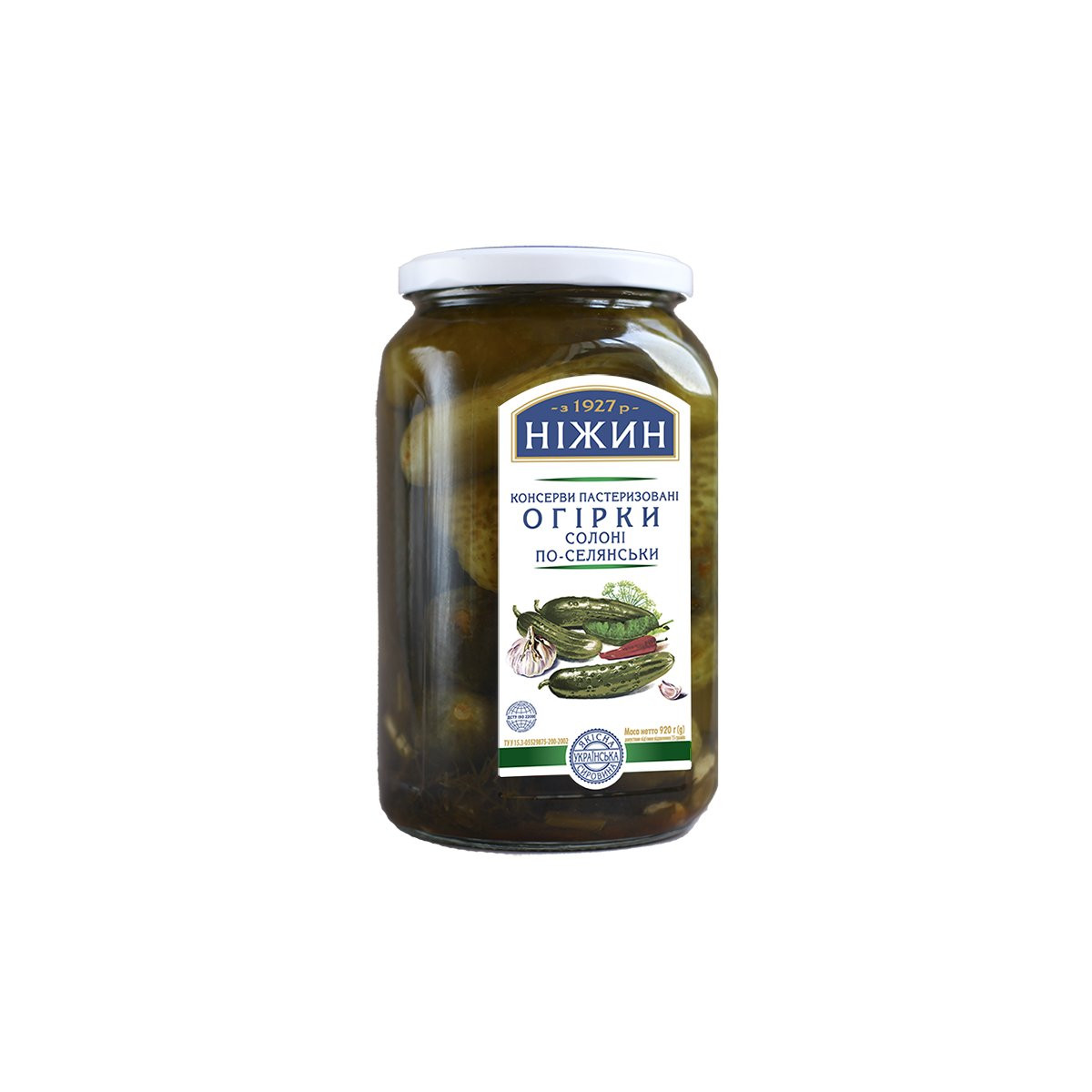 TM Nezhyn Kysané okurky na venkovní způsob, 920g/12ks
