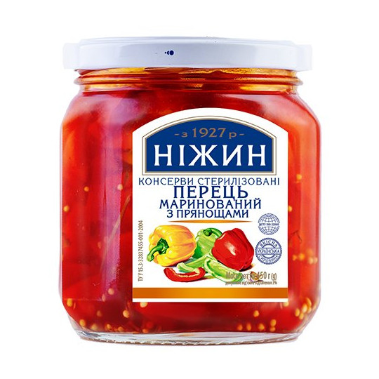 TM Nezhyn Marinovaná sladká paprika s kořením, 450g/12ks