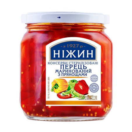 TM Nezhyn Marinovaná sladká paprika s kořením, 450g/12ks