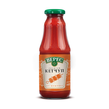 TM Veres Kečup "Do šašliku Premium", 365 g/ 16ks