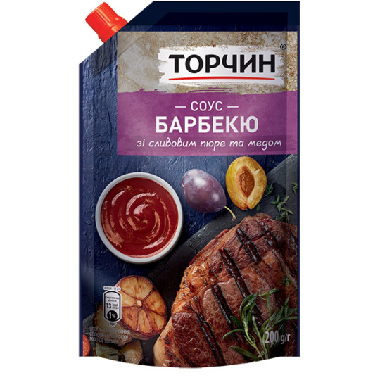 Torčyn Omáčka "BBQ" (barbecue) se švestkami, 200g/30ks